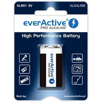 Baterie alcalină EverActive Pro 6LR61/9V 550mAh