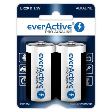 Baterii alcaline EverActive Pro LR20/D 17500mAh - 2 buc.