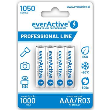 EverActive Professional Line EVHRL03-1050 Baterii reîncărcabile AAA 1050mAh - 4 bucăți.