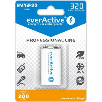 EverActive Professional Line EVHRL22-320 Baterie reîncărcabilă 9V 320mAh