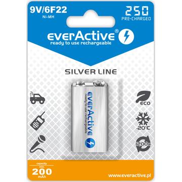 EverActive Silver Line EVHRL22-250 Baterie reîncărcabilă 9V 250mAh