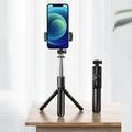 Selfie Stick Bluetooth extensibil și trepied cu obturator de la distanță - negru