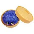 Jucărie squishy dumpling cu expresie a ochilor și cutie pentru aburire - Albastră