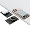 Baterie externă F16 ultra-subțire de 10000mAh cu afișaj digital și conectare magnetică - compatibilă cu MagSafe - gri