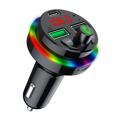 Transmițător FM Bluetooth 5.0 / Încărcător Auto cu RGB F17 - Negru