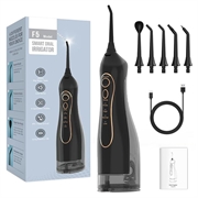 Aparat portabil electric de curățare cu jet de apă F5 / Irigator oral - Negru