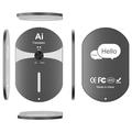 Traducător magnetic Bluetooth F8pro AI cu 138 de limbi - Negru