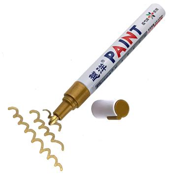 Flysea FS-110 Marker rezistent la apă pentru uz hobby - pentru metal, piatră, plastic și hârtie - auriu