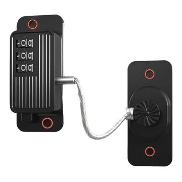 FQ10 Încuietoare de siguranță pentru copii fără găurire cu parolă și cheie - negru