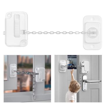 FT756 Încuietoare cu limitator reglabil pentru uși/ferestre - alb