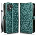 Fairphone 5 Cover cu portofel și curea - model hexagonal - verde