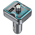 Încărcător Auto Rapid și Modulator FM Bluetooth T45Q - Negru