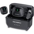 Microfon lavalier fără fir Feelworld LM1 cu 2 transmițătoare - negru