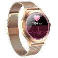 Ceas Smartwatch Impermeabil Feminin KW10 Pro - Cu Monitor Ritm Cardiac - Auriu Roze