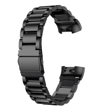 Curea Oțel Inoxidabil Fitbit Charge 3/4 - Negru