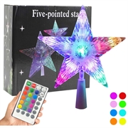 Lumină LED RGB în formă de stea cu cinci colțuri - telecomandă, alimentare prin USB - 18cm