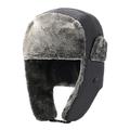 Pălărie Trapper de iarnă groasă căptușită cu fleece - gri
