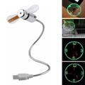 Ventilator de răcire USB flexibil cu gât de gâscă și afișaj cu ceas LED