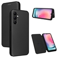 Husă Flip Samsung Galaxy A24 4G - Fibră de Carbon