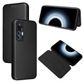 Husă Flip Xiaomi 12T/12T Pro - Fibra de Carbon