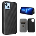 Husă Flip iPhone 14 Plus - Fibra de Carbon