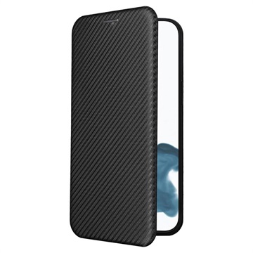 Husă Flip iPhone 14 Pro - Fibra de Carbon