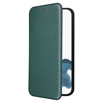 Husă Flip iPhone 14 Pro - Fibra de Carbon - Verde