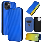 Husă Flip iPhone 15 Plus - Fibra de Carbon