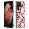Husă TPU Samsung Galaxy S22 Ultra 5G - Flower - Gardenia Roz