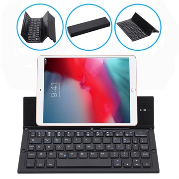 Suport De Birou Și Tastatură Bluetooth Pliabilă - Negru