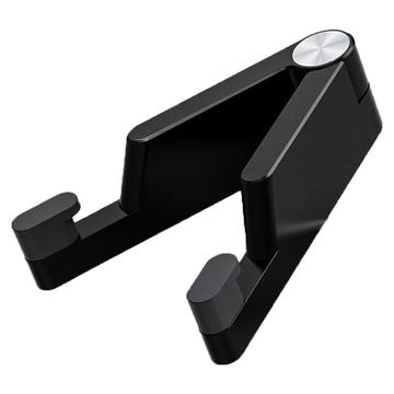 Suport de telefon pliabil din aliaj de aluminiu pentru smartphone-uri / tablete 4-7" - negru