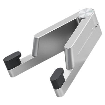 Suport de telefon pliabil din aliaj de aluminiu pentru smartphone-uri / tablete 4-7" - Argint