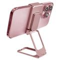 Suport pliabil pentru telefon de birou din metal, rotitor la 360 de grade, din aliaj de zinc, suport pentru clemă pentru spate pentru telefon mobil