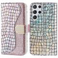 Husă Portofel Samsung Galaxy S23 Ultra 5G - Croco Bling
