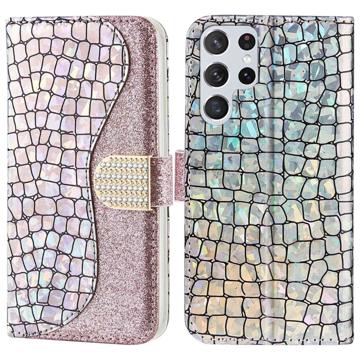 Husă Portofel Samsung Galaxy S23 Ultra 5G - Croco Bling