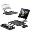 Pentru Samsung Galaxy Z Fold4 5G / Fold3 5G / Fold2 5G / Fold 5G Suport magnetic pliabil pentru tastatură cu stilou mouse - argintiu