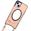 Husă Acoperită iPhone 14 - cu oglindă - Roz