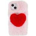 Husă TPU iPhone 14 - Plush Heart - Roz