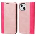 Husă Portofel iPhone 14 Plus - Elegance - Auriu Roze / Roz Intens