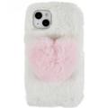 Husă TPU iPhone 14 Plus - Plush Heart - Alb