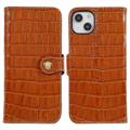 Husă Piele Portofel iPhone 14 Plus - Crocodile