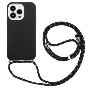 Husă Hybrid 360 iPhone 14 Pro - cu Șnur de Mână - Negru