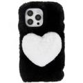 Husă TPU iPhone 14 Pro - Plush Heart - Negru