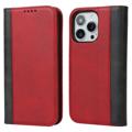 Husă Portofel iPhone 14 Pro Max - Elegance - Roșu / Negru