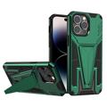 Husă Hibridă Magnetică iPhone 14 Pro Max - Formă de V - Verde