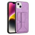 Husă Acoperită iPhone 14 cu Stand și Suport Card - YB - Violet