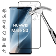 Protecție de ecran din sticlă temperată Huawei Mate 80 Acoperire completă - 9H - Margine neagră