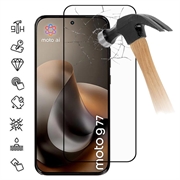 Protecție de ecran din sticlă temperată Motorola Moto G77 Acoperire completă - 9H - Margine neagră