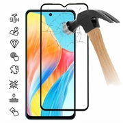 Protector de Ecran din Sticla Securizata pentru Oppo A58 4G - Full Cover - Marginea Neagră