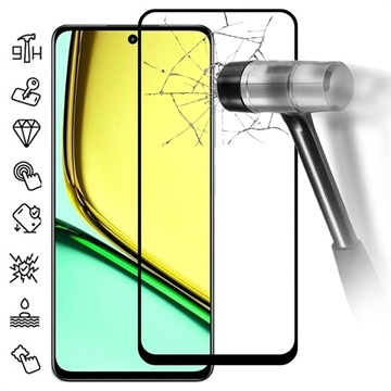 Protector de Ecran din Sticla Securizata pentru Realme C67 - Full Cover - Marginea Neagră